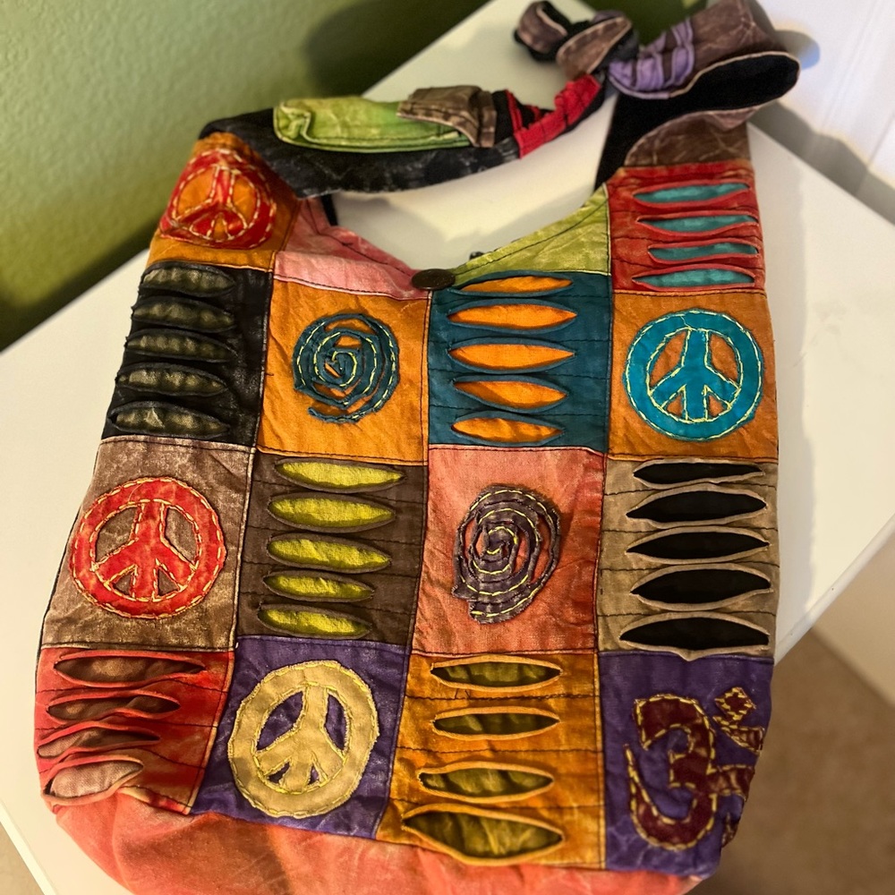 The  Nepal Bo Ho shoulder bag patchwork cotton zip closure